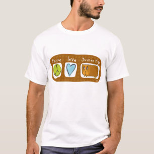 Camiseta paz, amor, conejillos de Indias 2