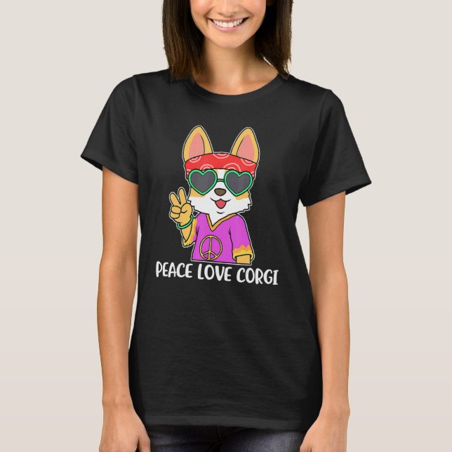 Camiseta Paz Amor Corgi  Corgi (Anverso)