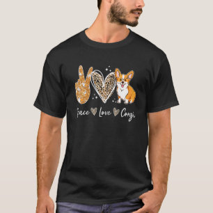Camiseta Paz Amor Corgi Lindo Día de la Madre Perro Mamá