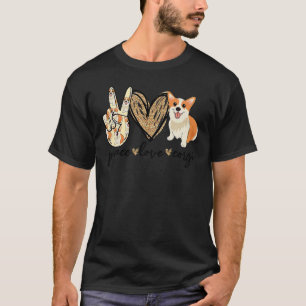 Camiseta Paz Amor Corgi Perro Madre Día de la Madre Corgi