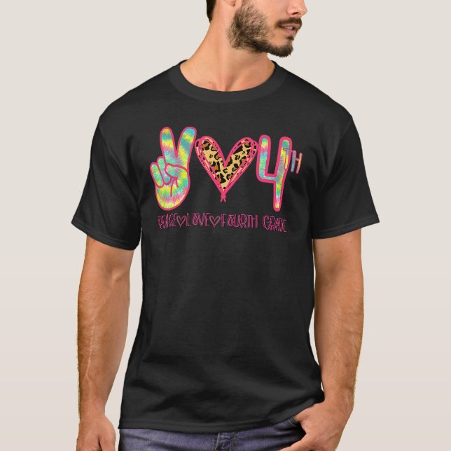 Camiseta Paz Amor Cuarto Escuadrón De Cuarto Grado Volver A (Anverso)