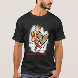 Camiseta Paz Amor Cura Aneuralismo Cerebro Bleached Aneurys