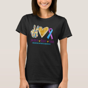 Camiseta Paz Amor Cura Artritis Reumatoide Conciencia
