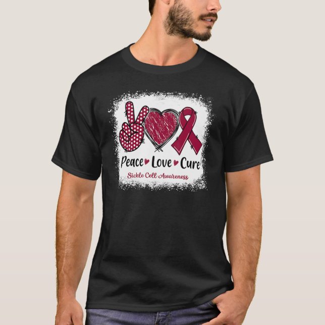 Camiseta Paz Amor Cura Célula de Enfermedad Conciencia Borg (Anverso)