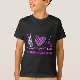 Camiseta Paz Amor Cura Concienciación Pancreática sobre el 