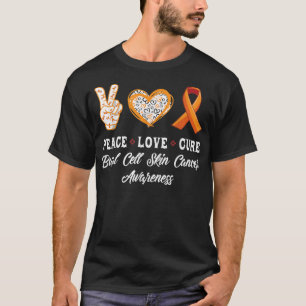 Camiseta Paz Amor cura la conciencia del cáncer de piel de 