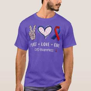 Camiseta Paz Amor cura la enfermedad cardíaca CHD Concienci