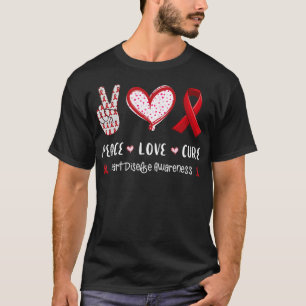 Camiseta Paz Amor cura la enfermedad del corazón