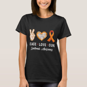 Camiseta Paz Amor cura Leukemia Concienciación de mujeres n