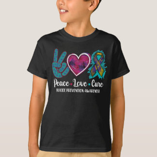 Camiseta Paz Amor Cura Suicidio Prevención Conciencia