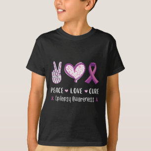 Camiseta Paz Amor Curar Epilepsia Conciencia Hombres Mujere