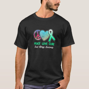 Camiseta Paz Amor Cure Alimentos Alergia Conciencia Mes Ver