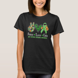 Camiseta Paz Amor Cure Cinta Verde Conciencia No Hodgkin