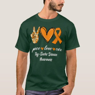Camiseta Paz Amor Cure TaySachs Enfermedad Cinta Conciencia