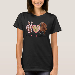 Camiseta Paz Amor Dachshund Día de la Madre Perro