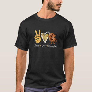 Camiseta Paz Amor Dachshund Perros Amantes