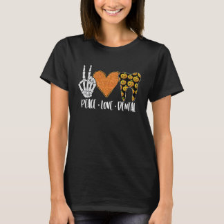 Camiseta Paz Amor Dental Halloween Calabazas Dentistas