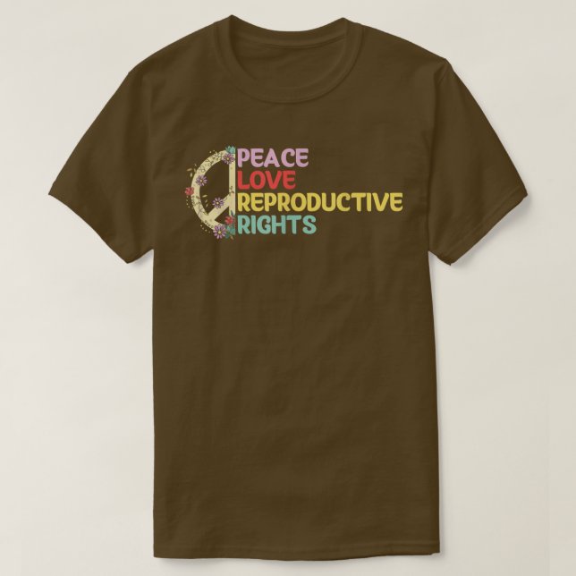 Camiseta Paz Amor Derechos Reproductivos Feminismo P (Diseño del anverso)