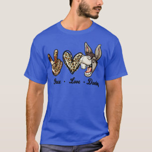 Camiseta Paz Amor Donkey Gray Donkey Farmer