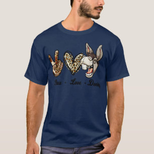 Camiseta Paz Amor Donkey Gray Donkey Farmer
