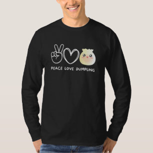 Camiseta Paz Amor Dumbling Retro Dumbling  Comida China