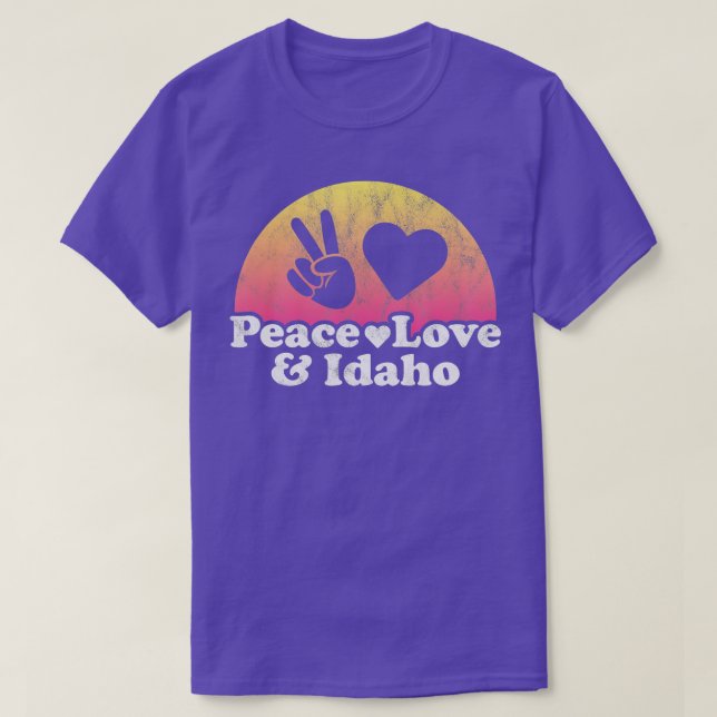 Camiseta Paz Amor e Idaho (Diseño del anverso)