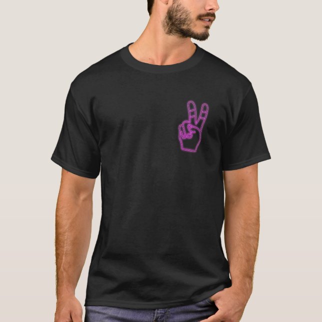 Camiseta Paz Amor e Igualdad Paz Rótulo Neón (Anverso)