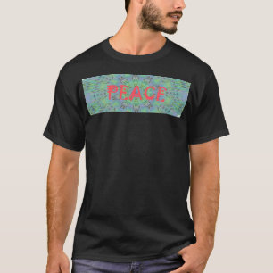 Camiseta Paz, amor e impresión africana