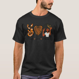 Camiseta Paz Amor El Orgullo Melanin Con Corazón Negro