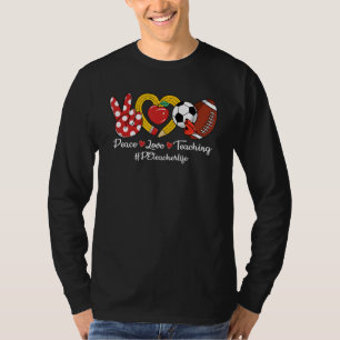 Camiseta Paz Amor Enseñanza Lápiz Apple PE Vida del profeso