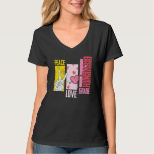 Camiseta Paz Amor Equipo del Día del Primer Año de Undécimo