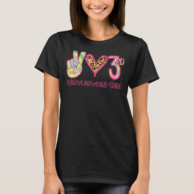 Camiseta Paz Amor Escuadrón De Tercer Grado De Vuelta A Las (Anverso)