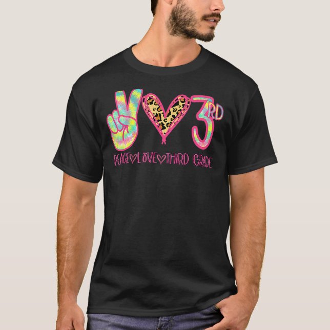 Camiseta Paz Amor Escuadrón De Tercer Grado De Vuelta A Las (Anverso)