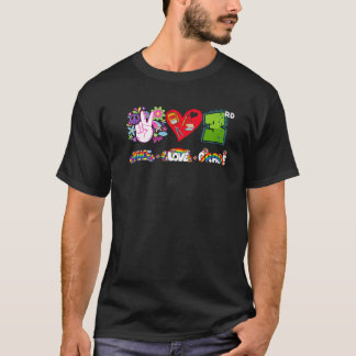 Camiseta Paz Amor Escuadrón De Tercer Grado Volver A La Esc
