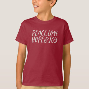 Camiseta Paz amor esperanza alegría alegría vacaciones mens