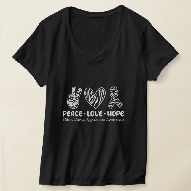 Camiseta Paz Amor Esperanza Ayuda a Danlos Awareness (Distribución )