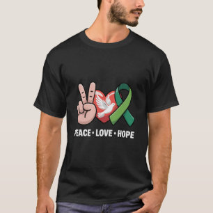 Camiseta Paz Amor Esperanza - Cinta Verde de Concientizació