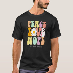 Camiseta Paz Amor Esperanza Conciencia de Hambre Mundial