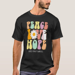 Camiseta Paz Amor Esperanza Conciencia del Hambre Mundial