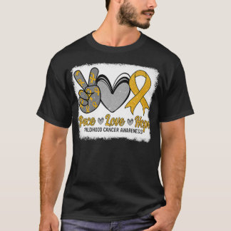Camiseta Paz Amor Esperanza Concienciación sobre el Cáncer 