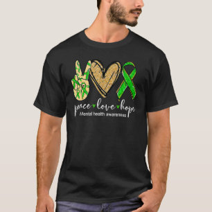 Camiseta Paz Amor Esperanza Concienciación sobre salud ment