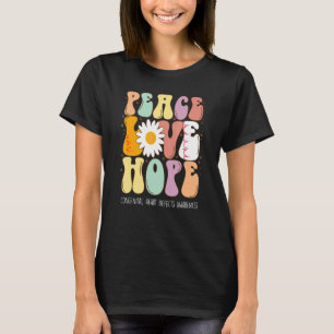 Camiseta Paz Amor Esperanza Corazón Congénita Daño Conscien