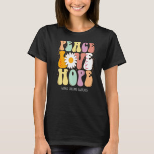 Camiseta Paz Amor Esperanza Ewings Sarcoma Awareness