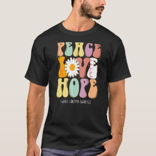 Camiseta Paz Amor Esperanza Ewings Sarcoma Awareness