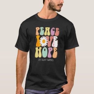 Camiseta Paz Amor Esperanza Latex Alergia