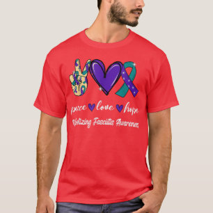 Camiseta Paz Amor Esperanza Necrotizando La Cinta Fascitis