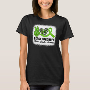 Camiseta Paz Amor Esperanza Salud Mental Conciencia Mes Gra