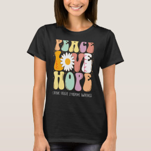 Camiseta Paz Amor Esperanza Síndrome de Fatiga Crónica Cons