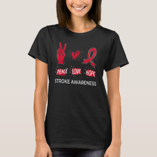 Camiseta Paz Amor Esperanza Toca Conciencia Mes Cinta Roja