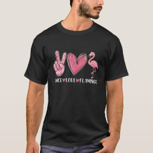 Camiseta Paz Amor Flamingo Mujeres Cuidada Playa de Verano